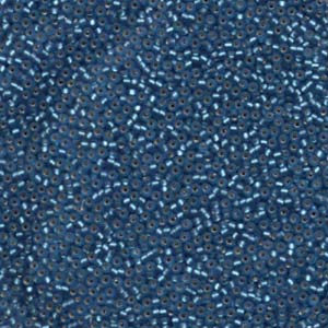 Miyuki Seed Beads 15/0 Matte Silver Lined Cari Blue