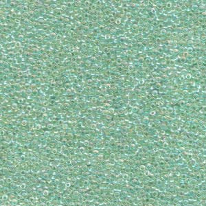 Miyuki Seed Beads 15/0 Lime Green Lined Crystal Clear AB