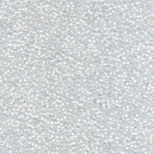 Miyuki Seed Beads 15/0 White Lined Crystal AB