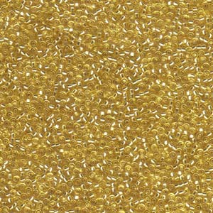 Miyuki Seed Beads 15/0 Silver Lined Gold