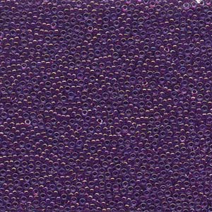 Miyuki Seed Beads 15/0 Fuchsia Lined Aqua Luster