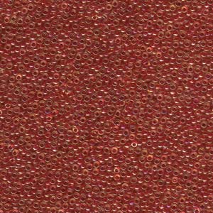 Miyuki Seed Beads 15/0 Lt Cranberry Lined Crystal Clear AB