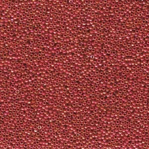 Miyuki Seed Beads 15/0 Opaque Red AB