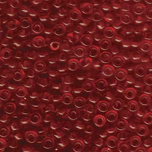 Miyuki Seed Beads 6/0 Transparent Ruby Red