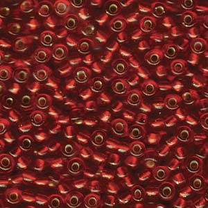Miyuki Seed Beads 6/0 Silver-Lined Ruby Red