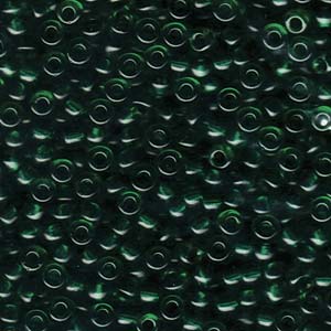 Miyuki Seed Beads 6/0 Transparent Emerald Green