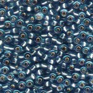 Miyuki Seed Beads 6/0 Silver-Lined Aqua Blue