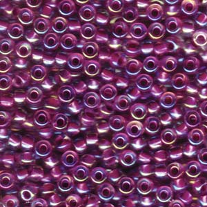 Miyuki Seed Beads 6/0 Raspberry Lined Crystal AB