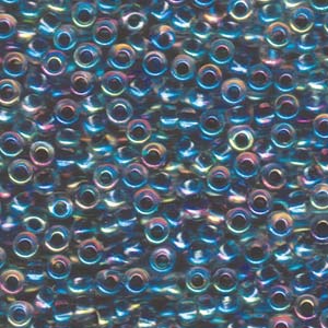 Miyuki Seed Beads 6/0 Variegated Blue Lined Crystal AB