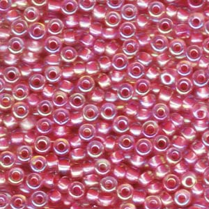 Miyuki Seed Beads 6/0 Hot Pink Lined Crystal AB