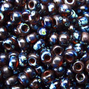 Miyuki Seed Beads 11/0 Picasso Transparent Dk Amber