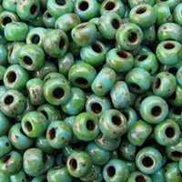 Miyuki Seed Beads 6/0 Picasso Seafoam Green