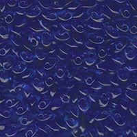 Miyuki Long Magatama Seed Beads Transparent Sapphire Blue