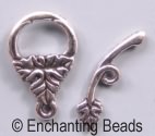 Pewter Leaf Toggle Clasp