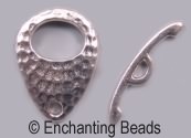 Pewter Hammered Toggle Clasp