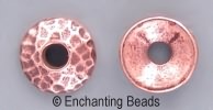 Pewter Hammered Bead Caps