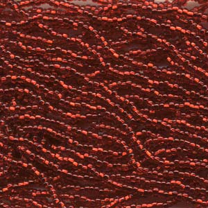 Czech Seed Beads 8/0 Silver-Lined Light Ruby