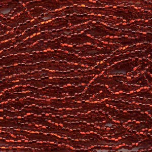 Czech Seed Beads 6/0 Silver Lined Ruby Red