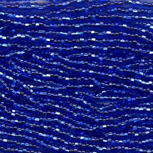 Czech Seed Beads 6/0 Silver Lined Sapphire Blue