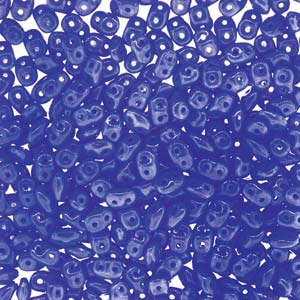 SuperDuo Czech Seed Beads 2 Holes Opaque Blue